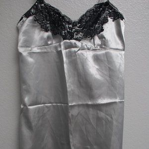 Silver Satin Night Gown